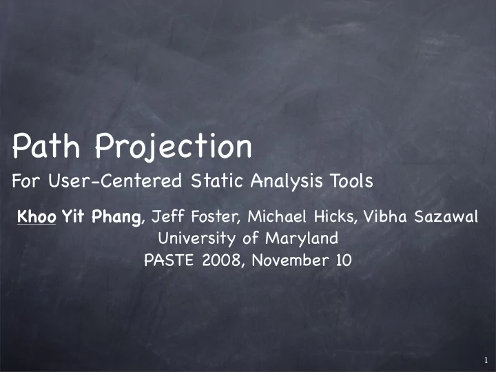 path projection