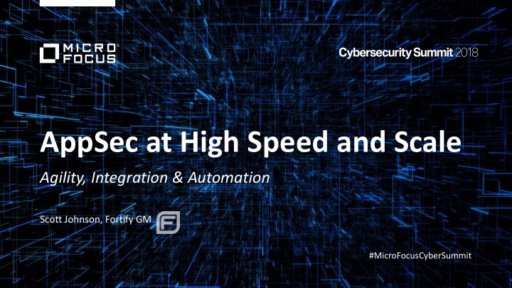 appsec at high speed and scale