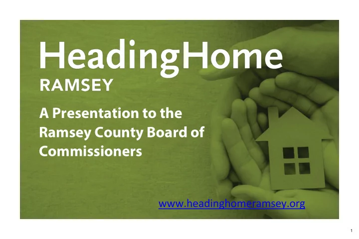 a presentation to the ramsey county board of commissioners