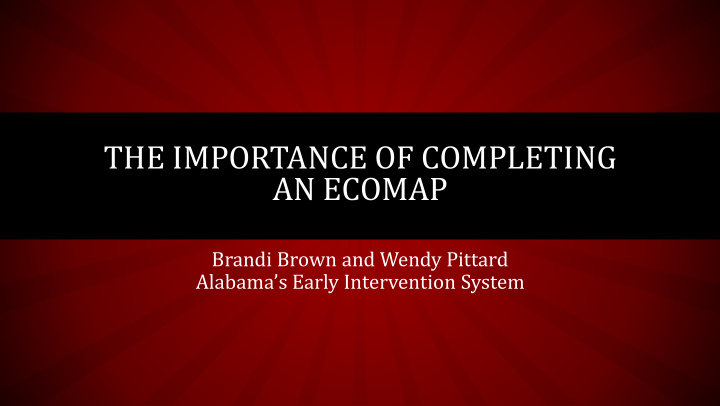 the importance of completing an ecomap