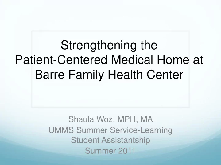 strengthening the