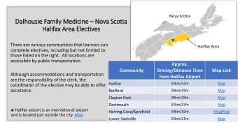 Dalh  lhousie  ie Famil  ily Medici icine  Nova Sc  Scoti  tia  Hali  lifax Area Elec  lectiv