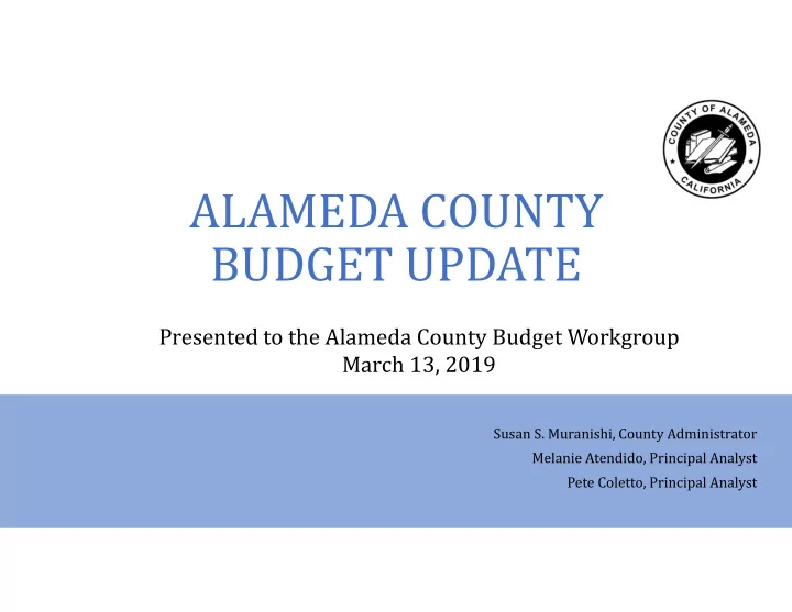 alameda county budget update