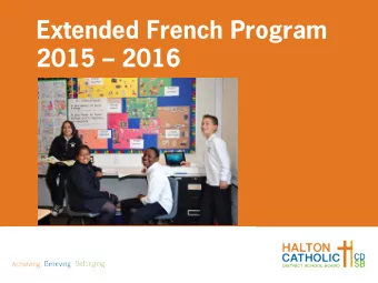 Extended French Program  2015  2016  Lord, as we prepare to begin this meeting,  We will recall