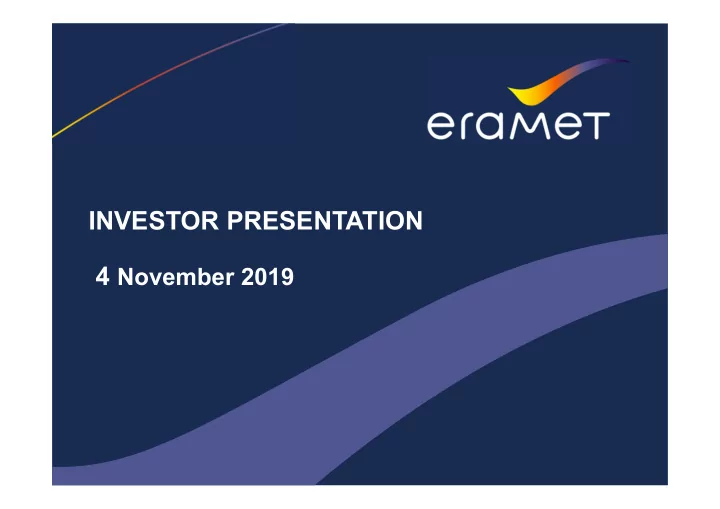 investor presentation