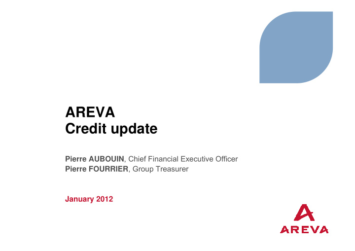 areva credit update