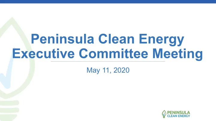 peninsula clean energy executive committee meeting