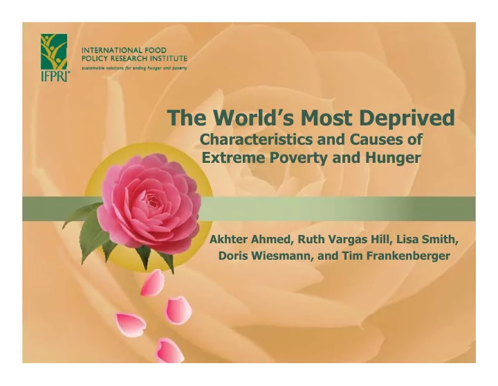 the world s most deprived the world s most deprived