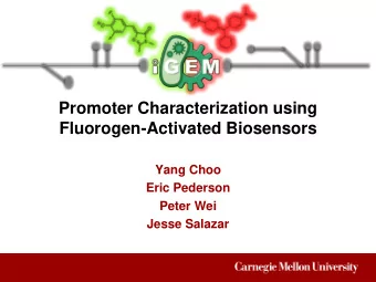 Fluorogen-Activated Biosensors  Yang Choo  Eric Pederson  Peter Wei  Jesse Salazar  The Problem