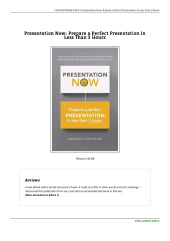 Presentation Now: Prepare a Perfect Presentation in  Presentation Now: Prepare a Perfect
