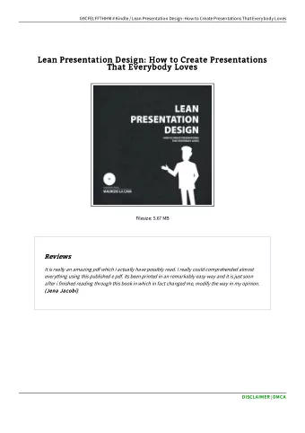 Lean Presentation Design: How to Create Presentations  Lean Presentation Design: How to Create