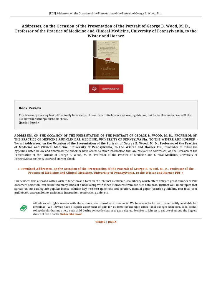 addresses on the occasion of the presentation of the
