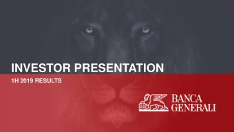 INVESTOR PRESENTATION  1H 2019 RESULTS  AGENDA  Strategy and business update  Our Mission: