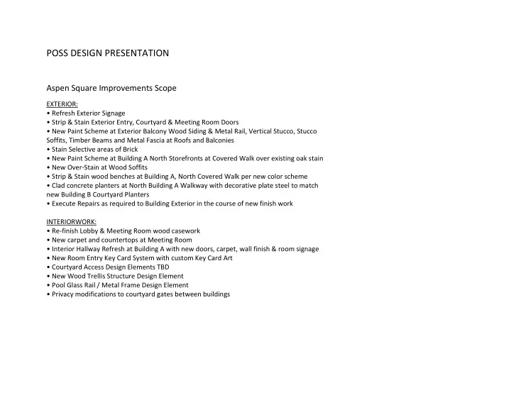 poss design presentation