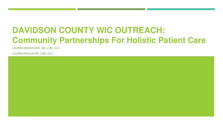 davidson county wic outreach