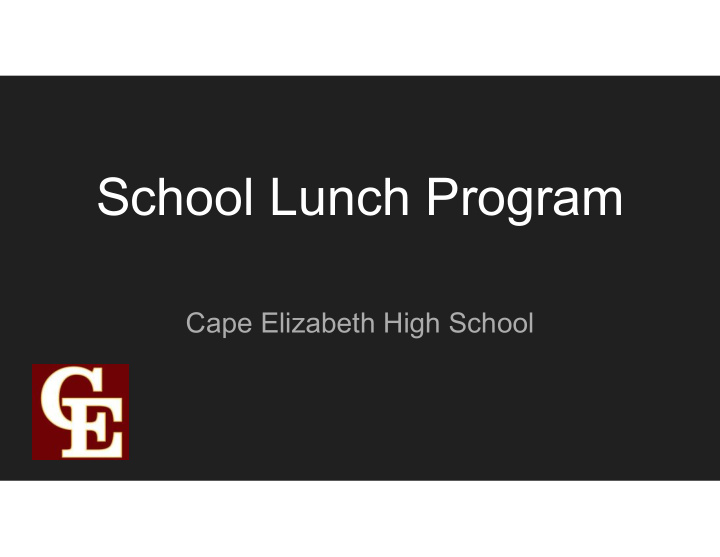 school lunch program