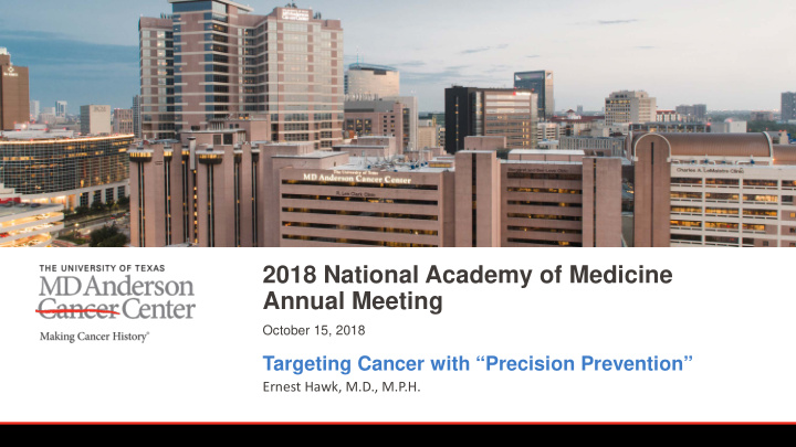 2018 national academy of medicine annual meeting