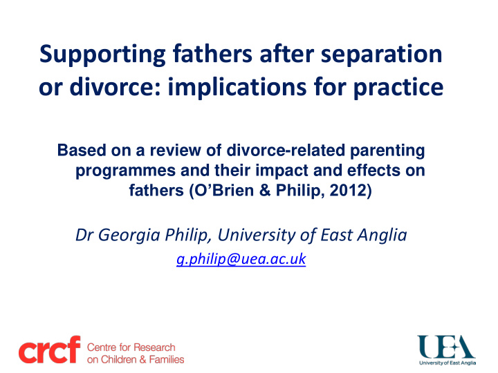 supporting fathers after separation