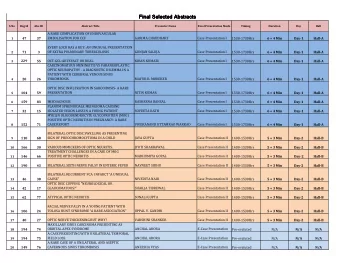 Final Selected Abstracts  Final Selected Abstracts  Final Selected Abstracts  Final Selected