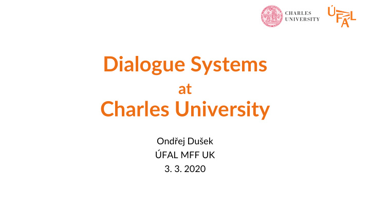 dialogue systems