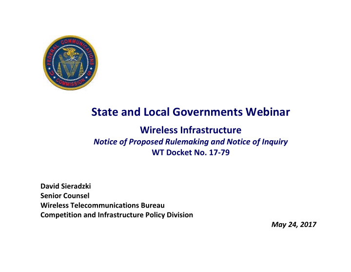 state and local governments webinar