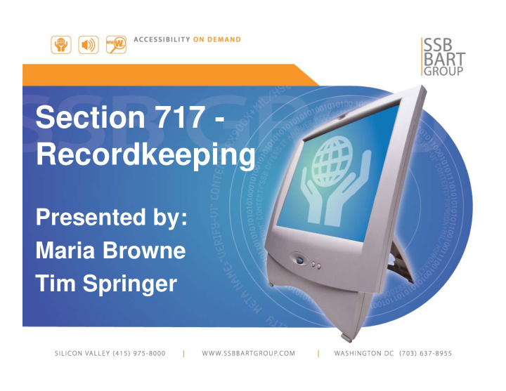 section 717 recordkeeping