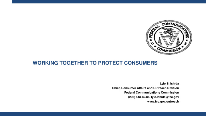 working together to protect consumers