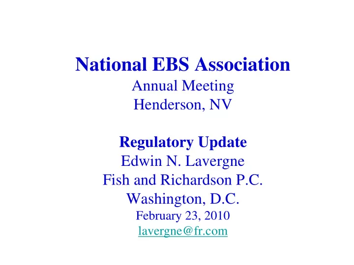 national ebs association