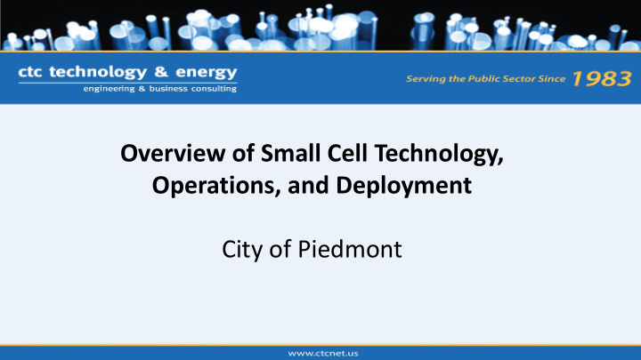 operations and deployment city of piedmont presentation