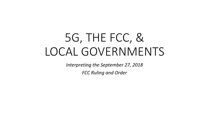 local governments