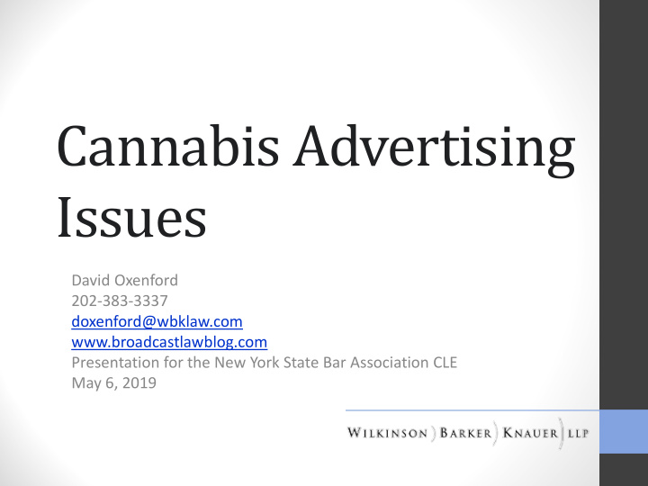 cannabis advertising issues