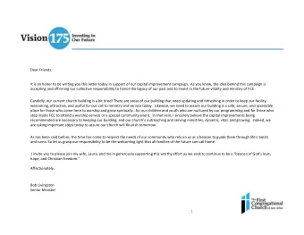 1 Case Statement Our world has evolved significantly since our last capital campaign in the mid