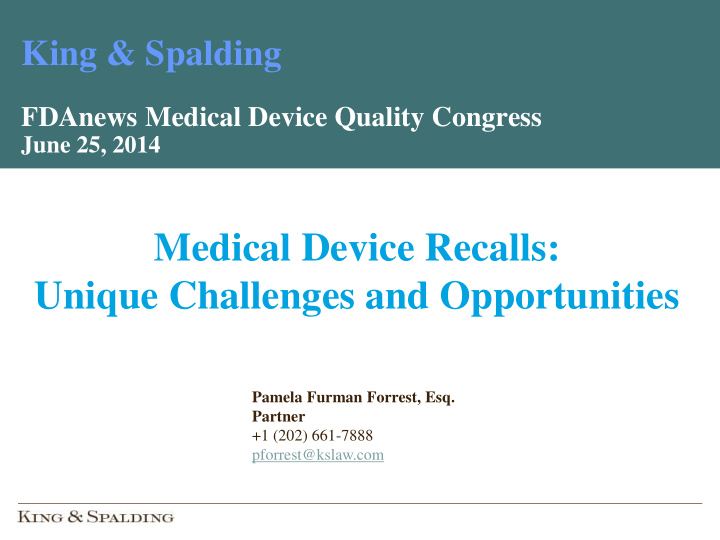 medical device recalls