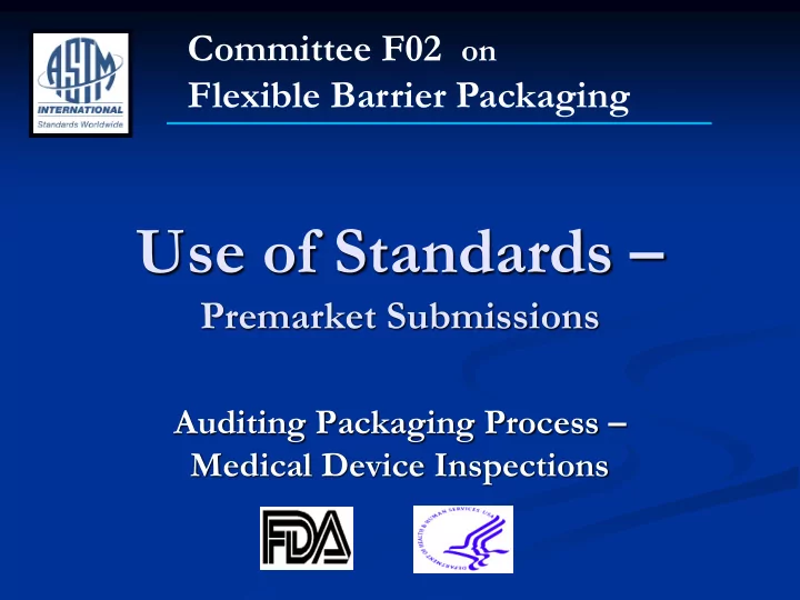 use of standards
