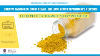 2017  ROBIN SLEEMAN, MSPH, RS  COMPLIANCE COORDINATOR  Initial Complaint  The recall activity in