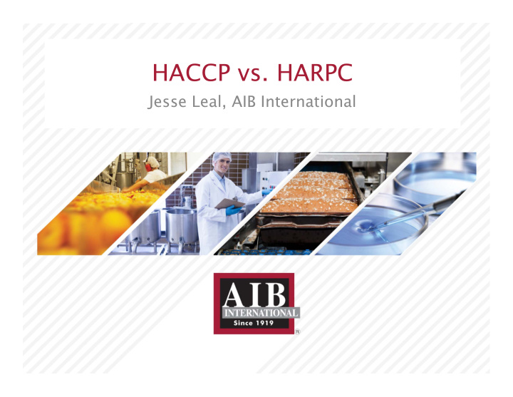 haccp vs harpc