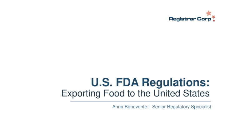 u s fda regulations