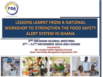 OUTLINE  THE  E FOOD AND DRUGS  UGS AUTHO  THORIT RITY  S  S  (FDA)  A) MANDATE  TE AND FOOD