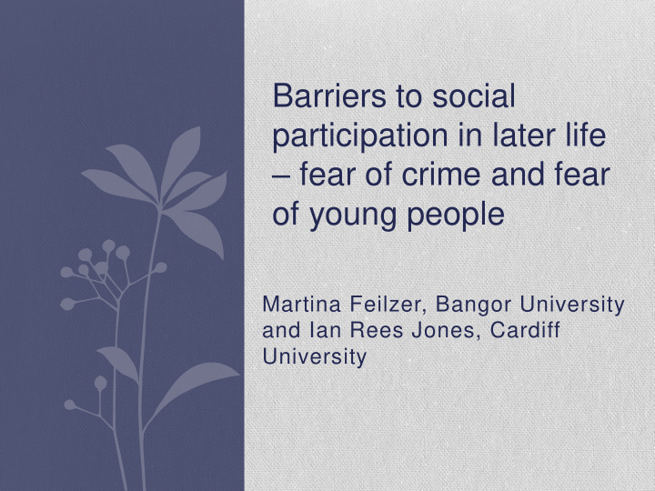 barriers to social