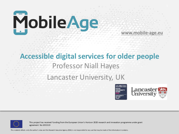 accessible digital services for older people professor