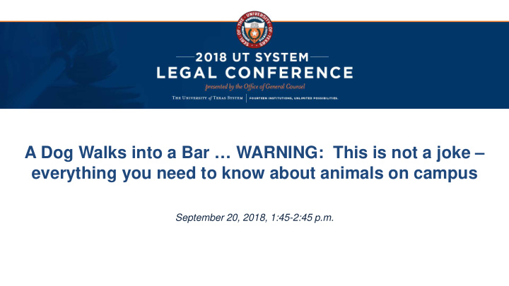 a dog walks into a bar warning this is not a joke