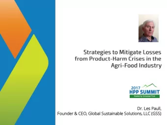 Dr. Les Pau  aull,  l,  Founde  der &amp; CEO, Global  bal Susta  tainable  le Solution  tions,  s,