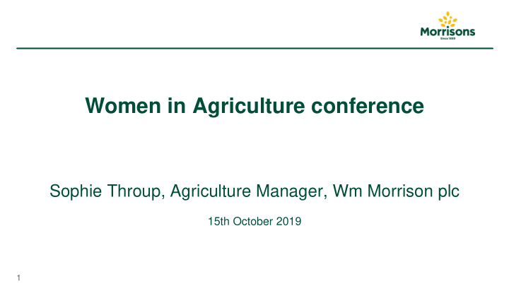 women in agriculture conference
