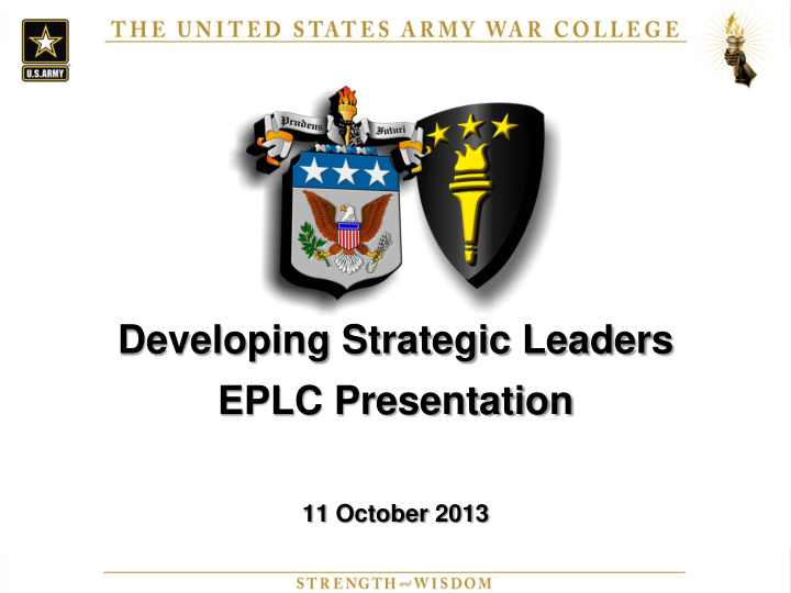 developing strategic leaders