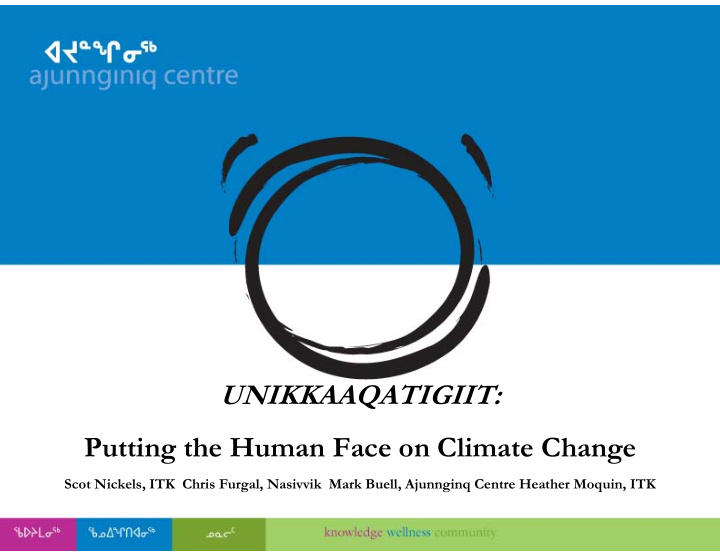 putting the human face on climate change
