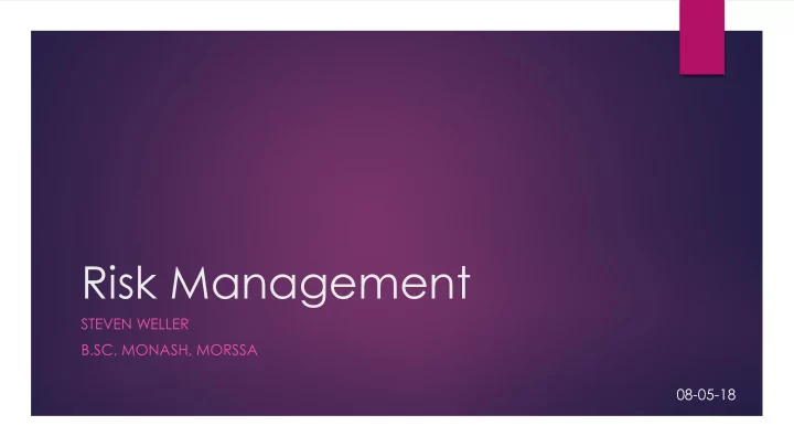 risk management
