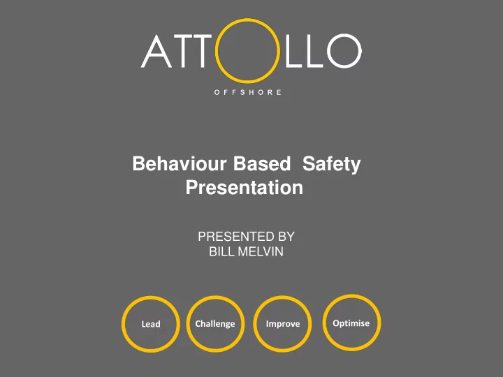 behaviour based safety