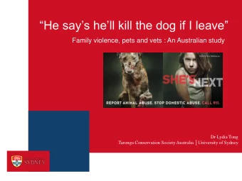 He says hell kill the dog if I leave  Family violence, pets and vets : An Australian