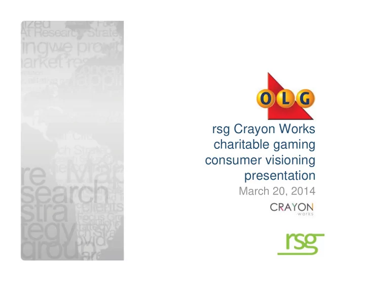 rsg crayon works charitable gaming consumer visioning