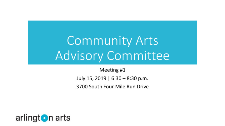 community arts